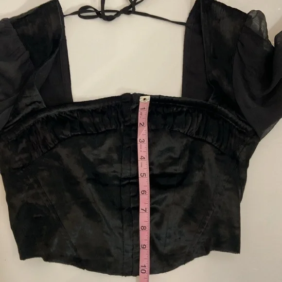 EUC black velvet corset style top by Urban Outfitters, size S. Worn once. - Picture 4 of 12